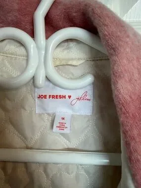 Joe Fresh | Jackets & Coats | Joe Fresh Pink And Cream Cozy Woolblend ...